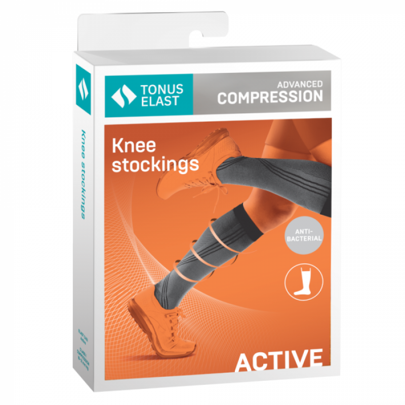 Гольфы мед. эл. компрес. мод.0401 Active 1 кл.комп. 18-21 mm 1 рост №2 (S) Черный