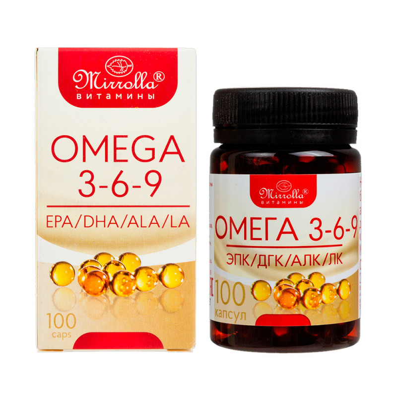Омега 3-6-9  капсулы 0,37 100шт Миролла