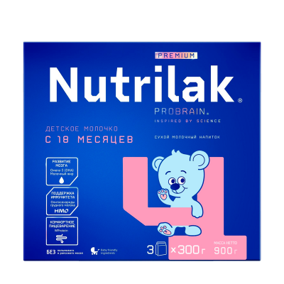 Нутрилак (Nutrilak) Premium 4 Детское молочко напиток молочный сухой 900 г