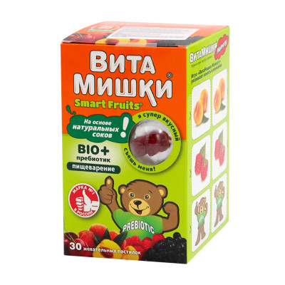 Пастилки жевательные пребиотик (пищеварение) ВитаМишки BIO+ 30 шт