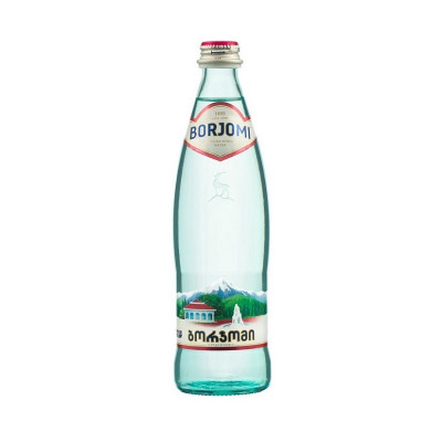 Вода минеральная стеклянная бутылка Боржоми 0,5 л