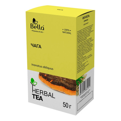 Чага березовый гриб фито-чай 50 г Белла