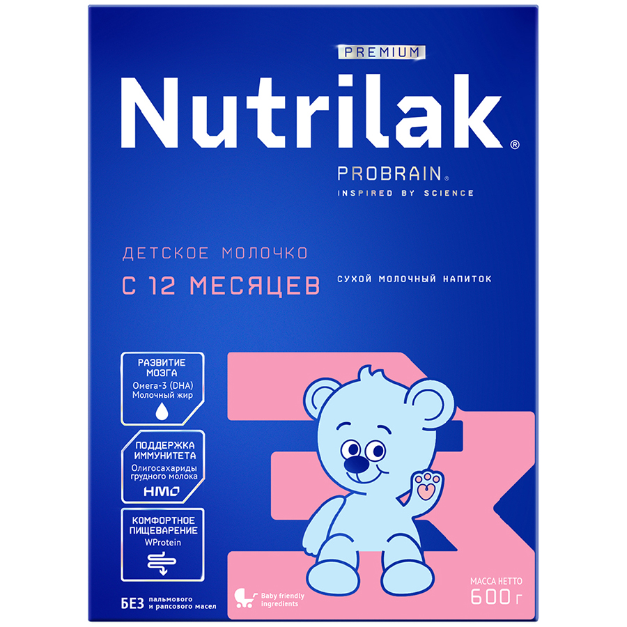 Нутрилак (Nutrilak) Premium 3 детское молочко напиток молочный сухой  0.600 кг/6/Картон.
