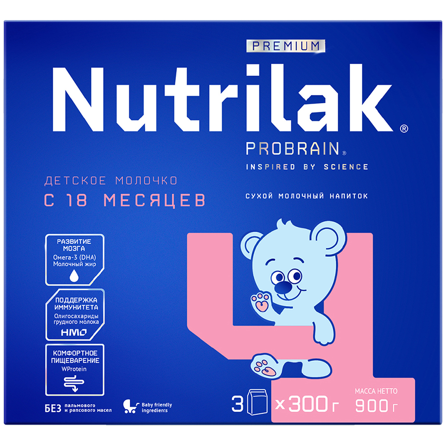 Нутрилак (Nutrilak) Premium 4 Детское молочко напиток молочный сухой 900 г