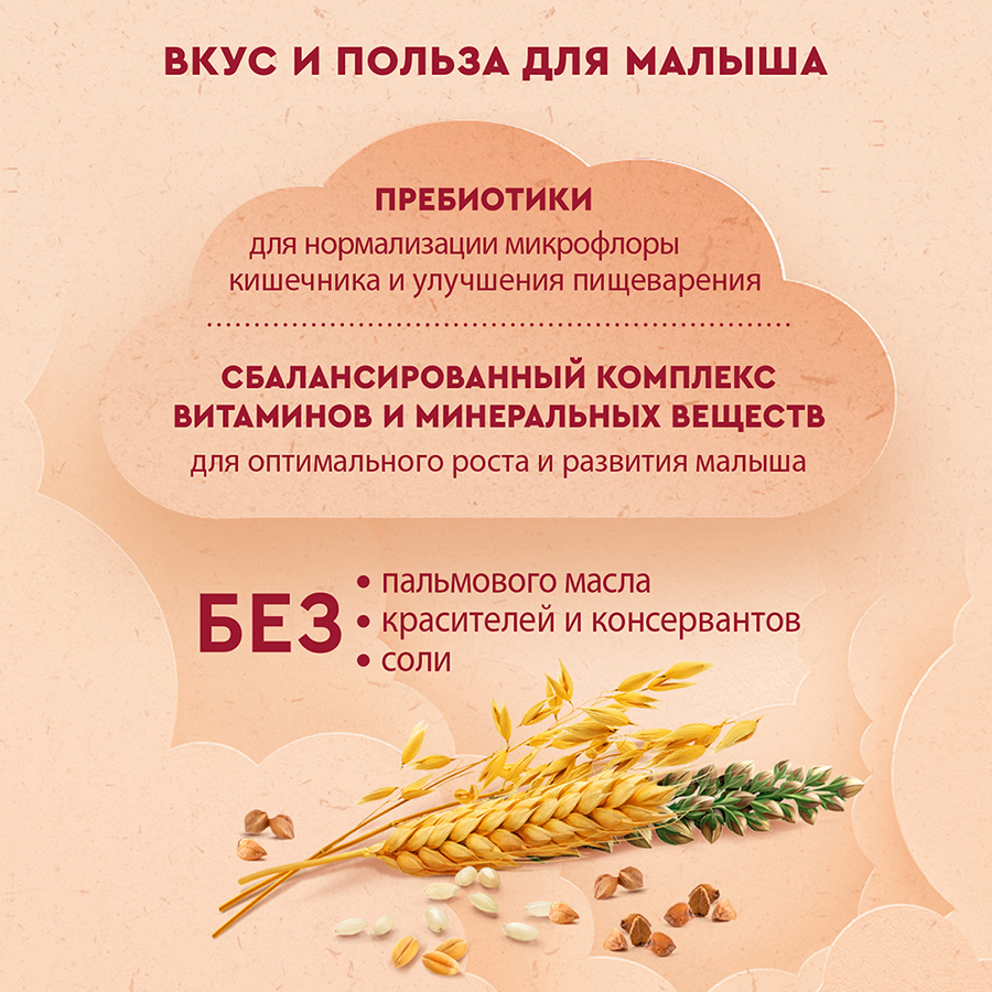 Каша Винни молочная 5 злаков с пребиотиками 200г