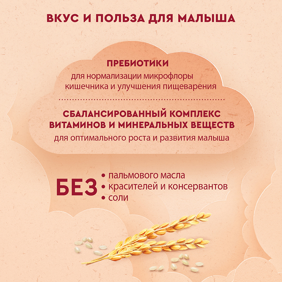 Винни каша молочная рисовая с пребиотиками 200г