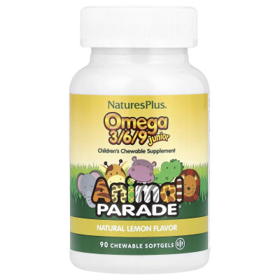 Animal Parade Омега 3,6,9 д/детейсо вкусом лимона №90 капс /29994/