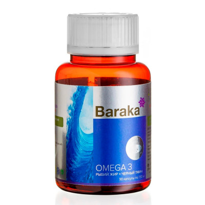 Baraka Омега-3 (рыбий жир+черный тмин) 730мг №90 капс.