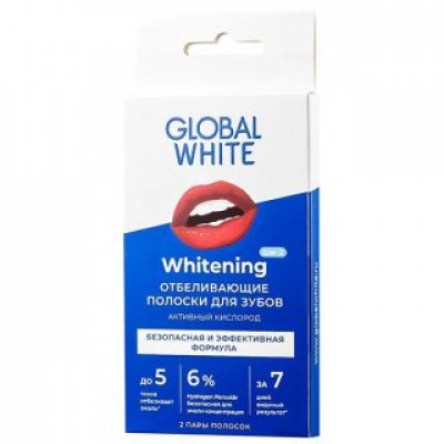 Global White Полоски д/отбеливания зубов №2