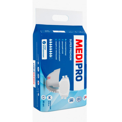 Medipro Super Premium Подгузники для взрослых M 10шт