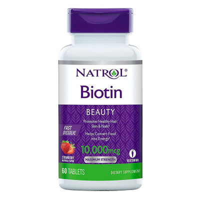 NATROL Биотин 10 000мкг №60 быстрорастворимые таблетки /6885