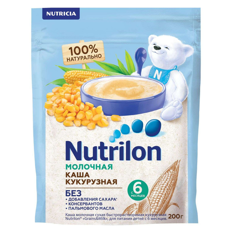 Nutrilon каша молочная кукурузная  200г 6+