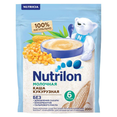 Nutrilon каша молочная кукурузная  200г 6+