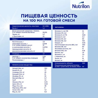 Nutrilon 1 Кисломолочный 350 гр картон