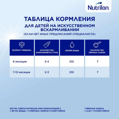 Nutrilon 2 Кисломолочный 350 гр картон
