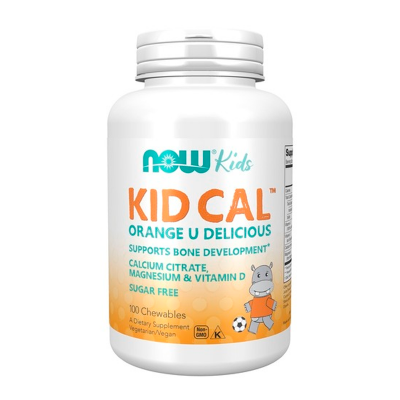 NOW KID CAL кальций №100 жевательных таблеток.