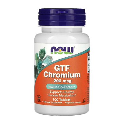 NOW Хром (GTF Chromium) 200мг №100 таб.