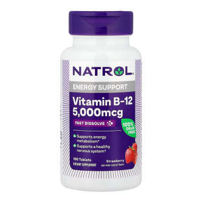 NATROL Витамин В12 5000мкг №100 Быстрорастворимых таблеток /6672