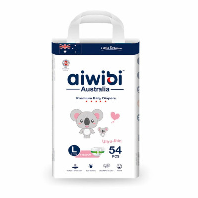Подгузники Aiwibi Premium Little Sleeper размер L (9-14кг) 54 шт