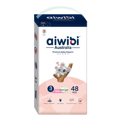 Подгузники Aiwibi Midi размер M (5-11кг) 48 шт