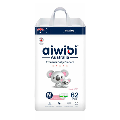 Подгузники Aiwibi Premium Little Sleeper размер M  (6-11 кг) 62 шт