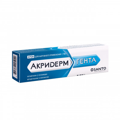 Акридерм Гента 0,05% +0,1% 15 г крем