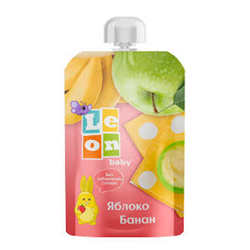 Leon baby Пюре Яблоко-банан 150г