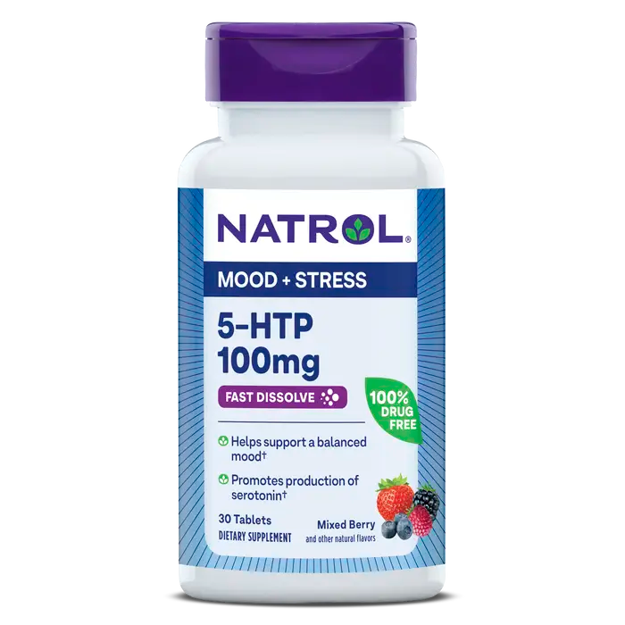 NATROL 5-гидрокситриптофан 100 мг 30 раствор.таб. Ягодный микс /60442