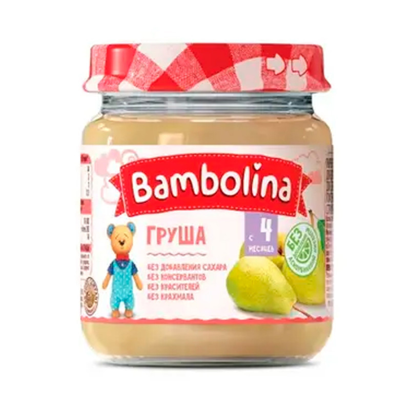 BAMBOLINA Пюре из груш 100гр