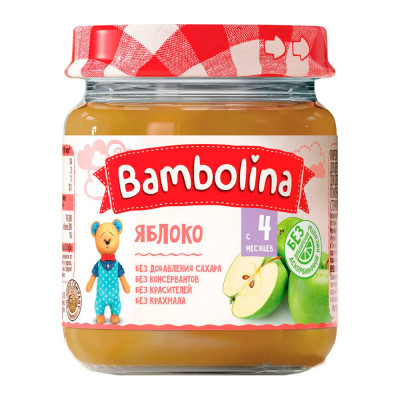 BAMBOLINA Пюре из яблока 100гр