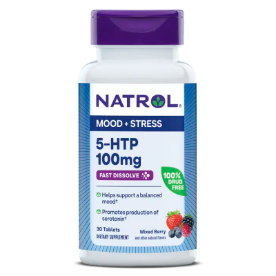 NATROL 5-гидрокситриптофан 100 мг 30 раствор.таб. Ягодный микс /60442