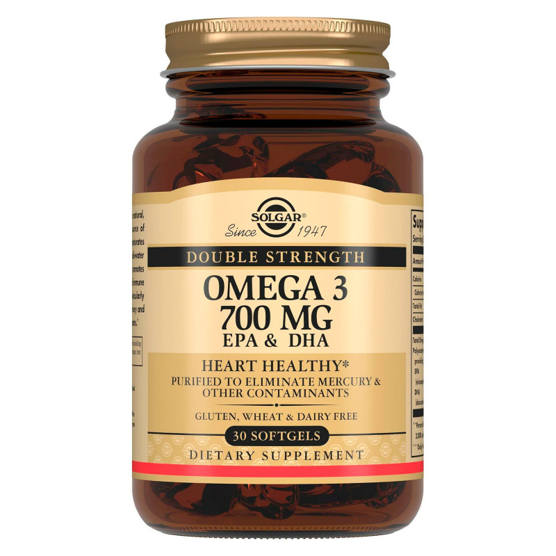 SOLGAR Двойная Омега-3 700мг №30 капс. /020504/