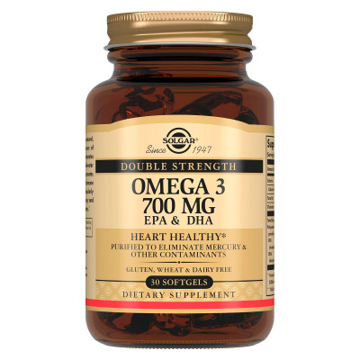 SOLGAR Двойная Омега-3 700мг №30 капс. /020504/