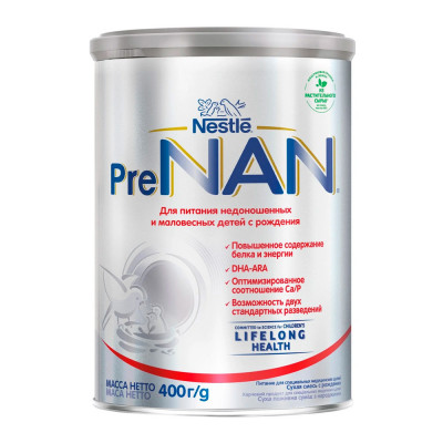 PreNAN для недоношенных ималовесных детей 400гр