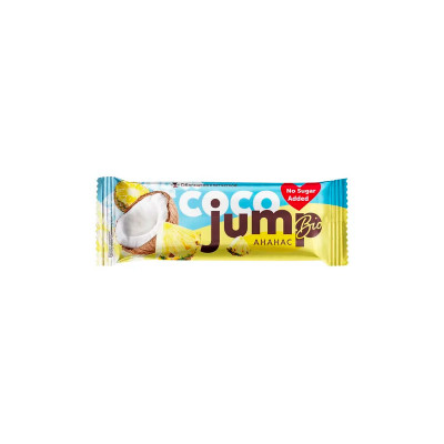 Батончик глазированный кокосовый JUMPBIO Кокос-Ананас 40г
