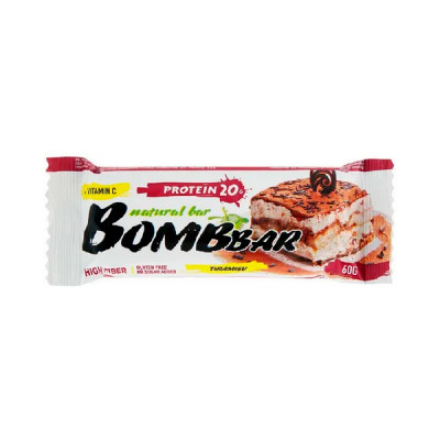 Батончик неглазированный Тирамису 60г BOMBBAR