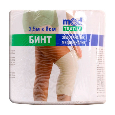 Бинт эластичный  3,5м х 80мм ср. раст. Медтекстиль