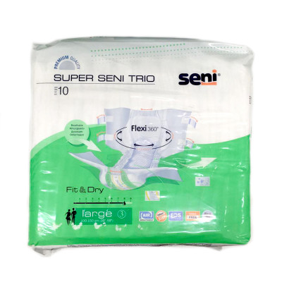 Подгузники для взрослых Super Seni Trio Large 3 (100-150см) 10шт