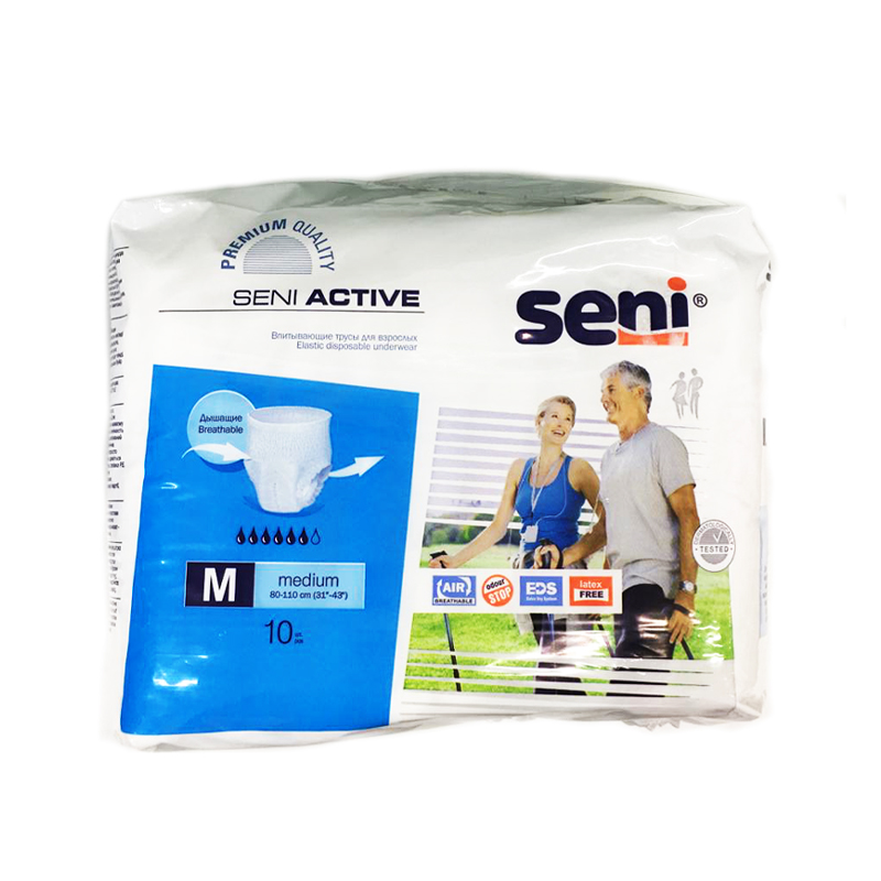 Впитывающие трусы для взрослых Seni Active Медиум (80-110см) 10шт
