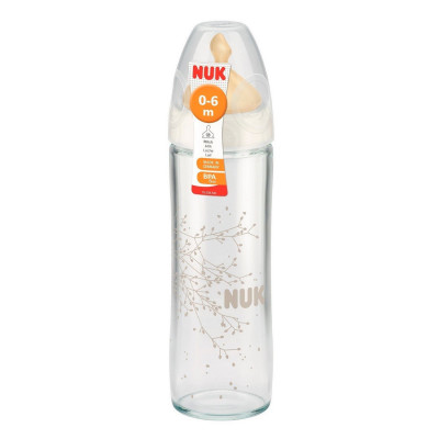 Бутылочка 240 мл стеклянная с латексной соской Nuk Classik
