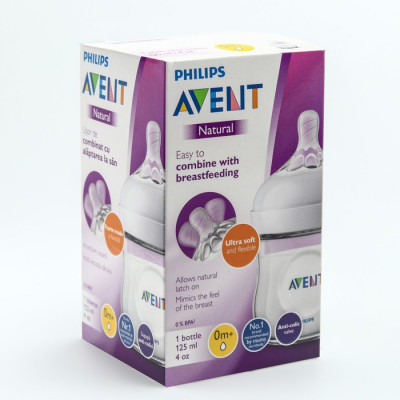 Бутылочка пластиковая 125мл Avent Natural AirFree SCF670/01
