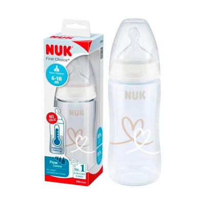 бутылочка 300мл пластиковая с силикон. соской Nuk First Choice+ /60070