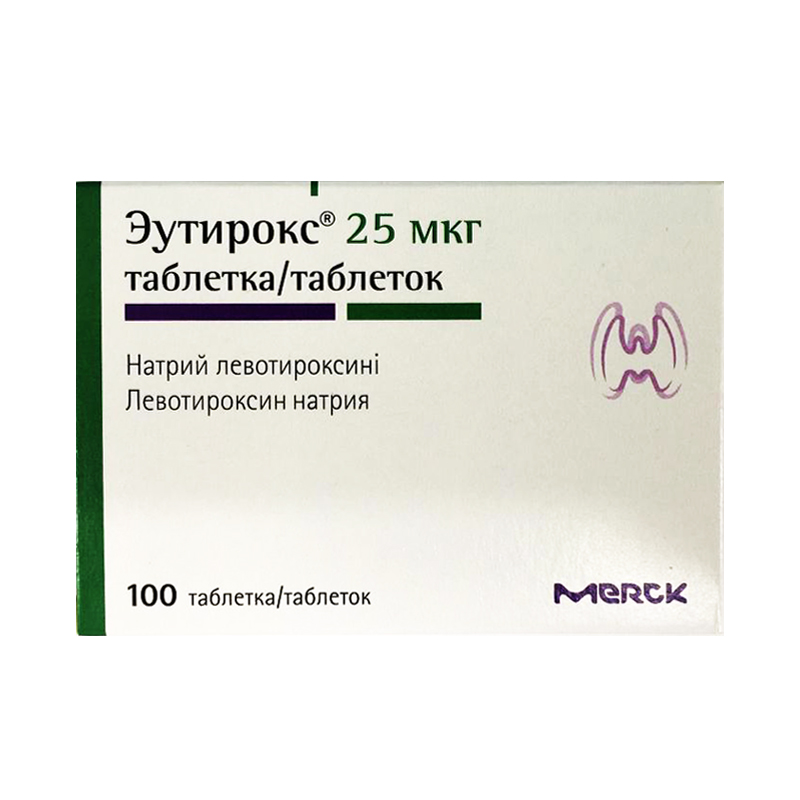 Эутирокс 25мкг №100