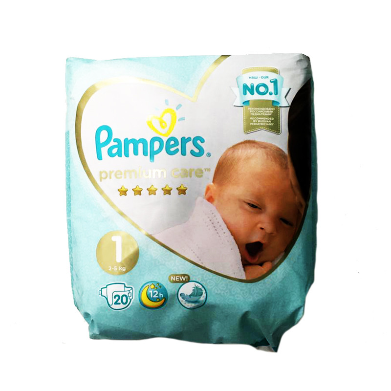 Подгузники Pampers premium care 1 (2-5 кг) 20шт