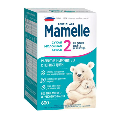 MAMELLE 2 смесь молочная сухая адаптированная (6-12) 600 г.