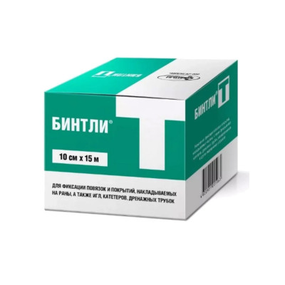 Бинт липкий Бинтли-Т 10см.х15м, рулон в коробочке