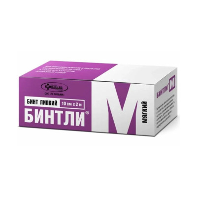 Бинт липкий Бинтли-М 10см.х2м, рулон в коробочке