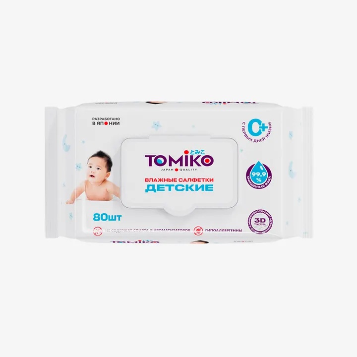Влажные салфетки TOMIKO №80
