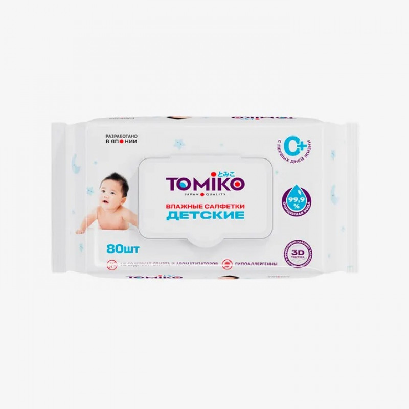 Влажные салфетки TOMIKO №80