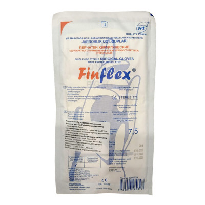 Перчатки хир лат стер неопудр  FINFLEX р-р  7,5
